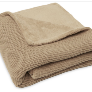 Deken Wieg 75x100cm Basic Knit Biscuit/Fleece