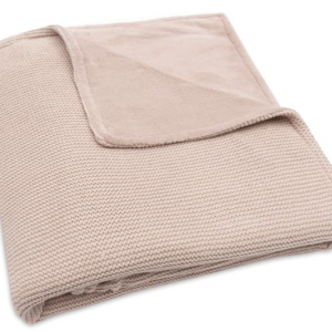 Deken Wieg 75x100cm Basic Knit Wild Rose/Fleece