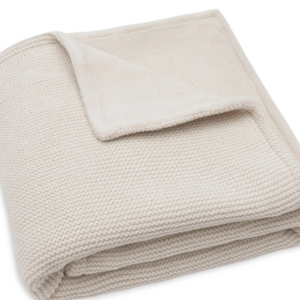 Deken Ledikant 100x150cm Basic Knit Oatmeal/Velvet